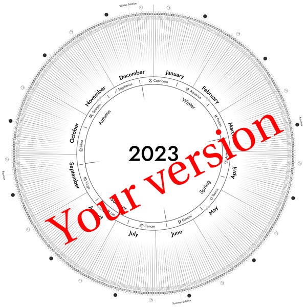 Digital circular calendar
