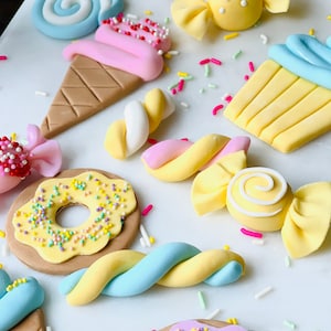 Ice cream and candy Cake Decoration Topper.