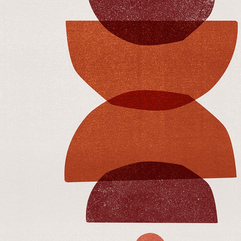 Mid Century Modern Printable Wall Art Digital Prints Boho Decor Wall Decor Abstract Art Print Downloadable Prints Mid Century Burnt Orange