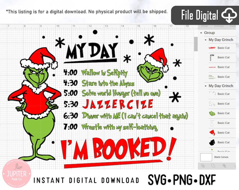 My Day Grinch Svg I Am Booked Svg Png Dxf Grinch 2021 Svg Etsy Australia