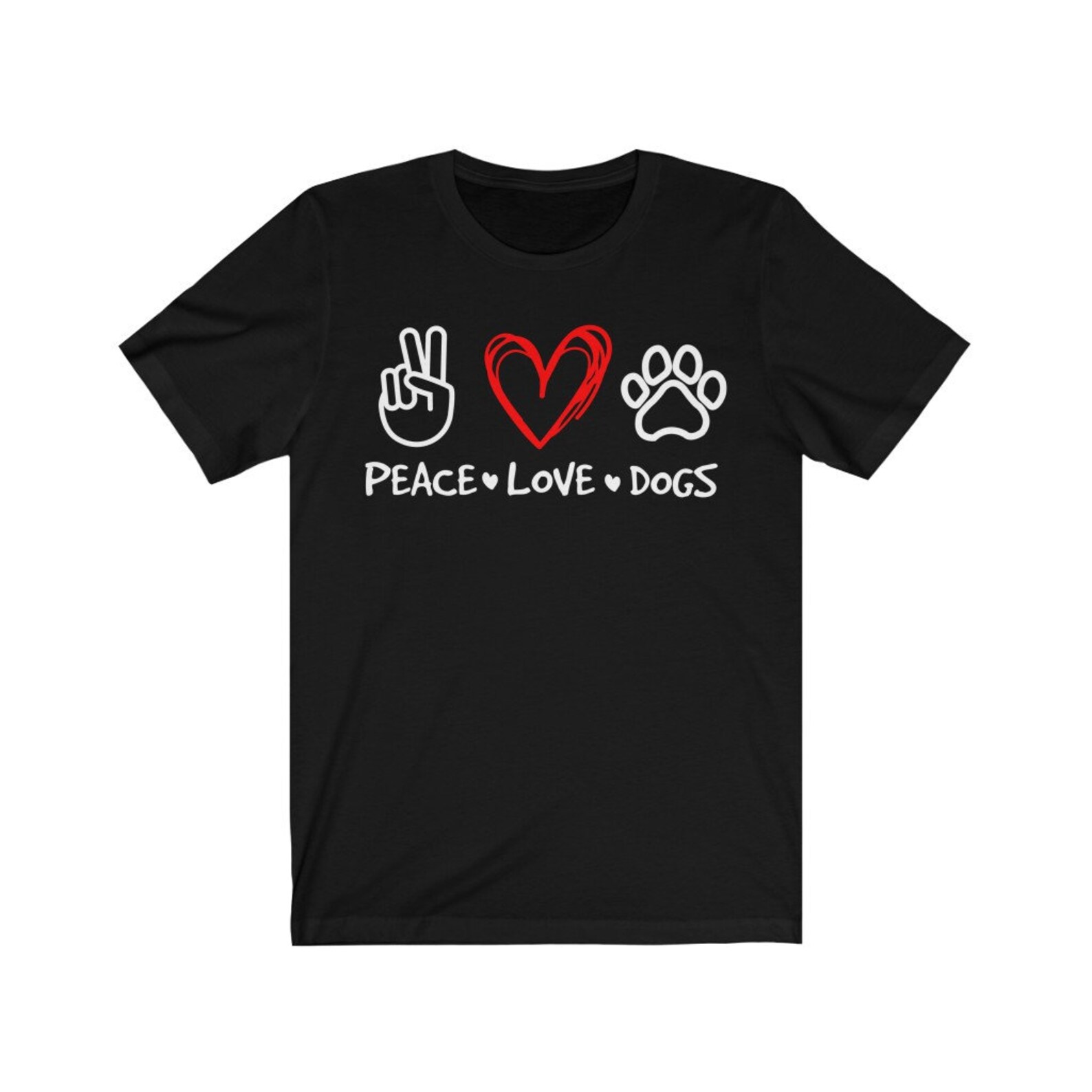 Peace Love Dogs Shirt Dog lover shirt Peace Dog Tshirt Etsy