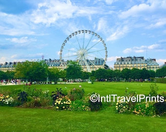 Ferris wheel, Paris, The Roue de Paris, Place de la Concorde Digital Print