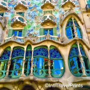 Barcelona Architecture, Casa Batllo, Antoni Gaudi Digital Print image 1