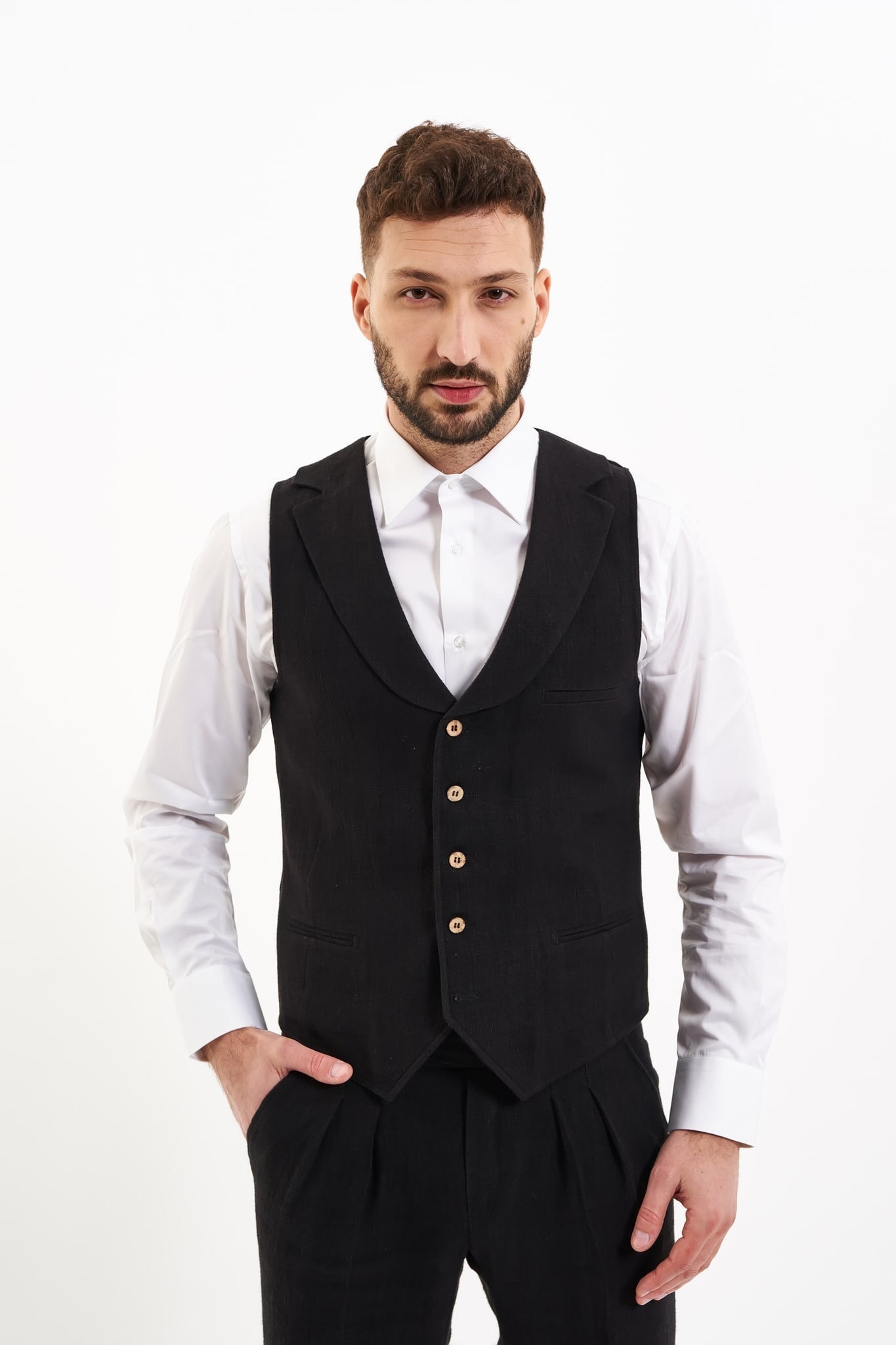 men vest black
