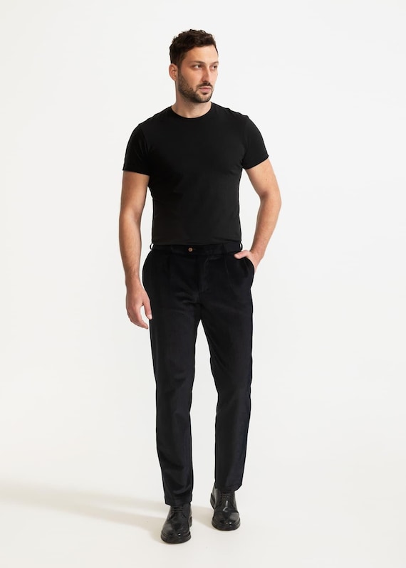 Pantaloni Invernali Da Uomo In Velluto A Coste – Gamba Dritta, Vestibilità Regolare, Con Tasche E Fodera In Pile Per Calore E Comfort