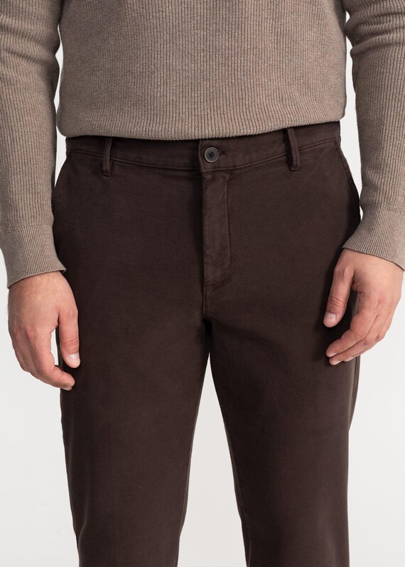 dark brown slim fit dress pants Men's Classic Fit Solid Dark Brown Flat Front Wool Dress Pants, 52