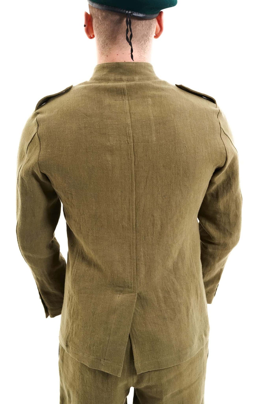 100 Hemp Khaki Military Jacket Sustainable Army Jacket Etsy