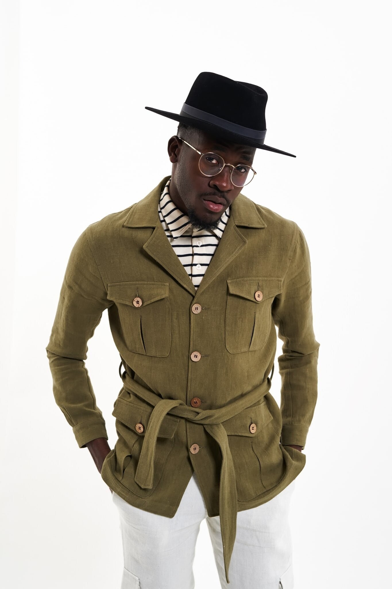 100% Hemp Jacket, Safari Jacket, Khaki Bush Jacket, Oversized Jacket, Cargo Jacket, Designer Jacket, Travel Jacket, Hemp Clothing for Men