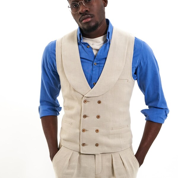 Square Hemp Vest for Men main image 0