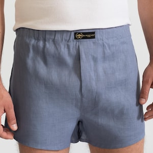 100% Linen Men Underwear, Boxer Shorts, Beach Shorts, Men Linen Shorts, Sleep Boxers, Summer Casual Style, Organic, Natural Fibers
