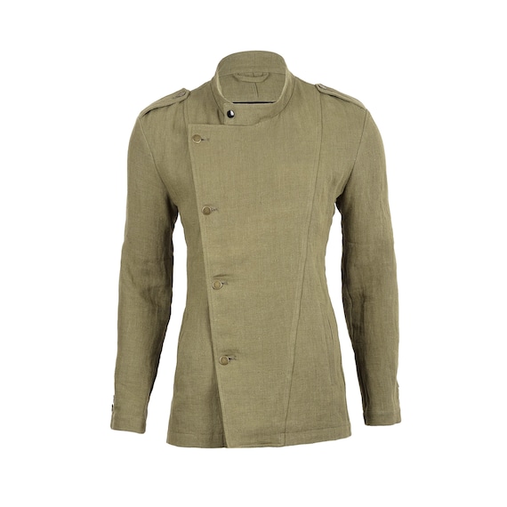 100% Hemp Military Jacket Sustainable Surplus Jacket Khaki - Etsy