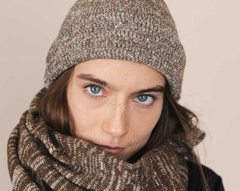 The Hemp Wool Bobble Beanie - Brown, Natural Fibers, Winter Hat, Warm, Breathable, Soft, Organic, Unisex, Outdoor Beanie, European Hemp