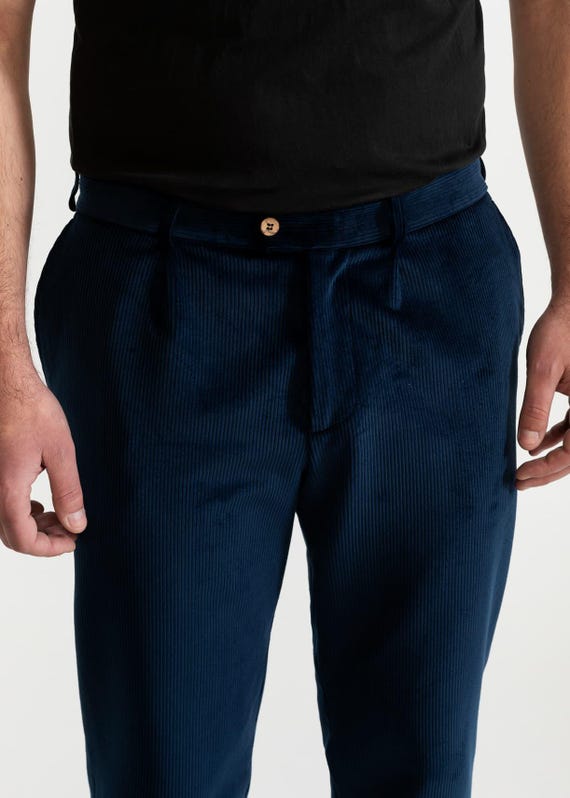 Royal Blue Corduroy Pants – Organic Cotton, Vegan Sustainable