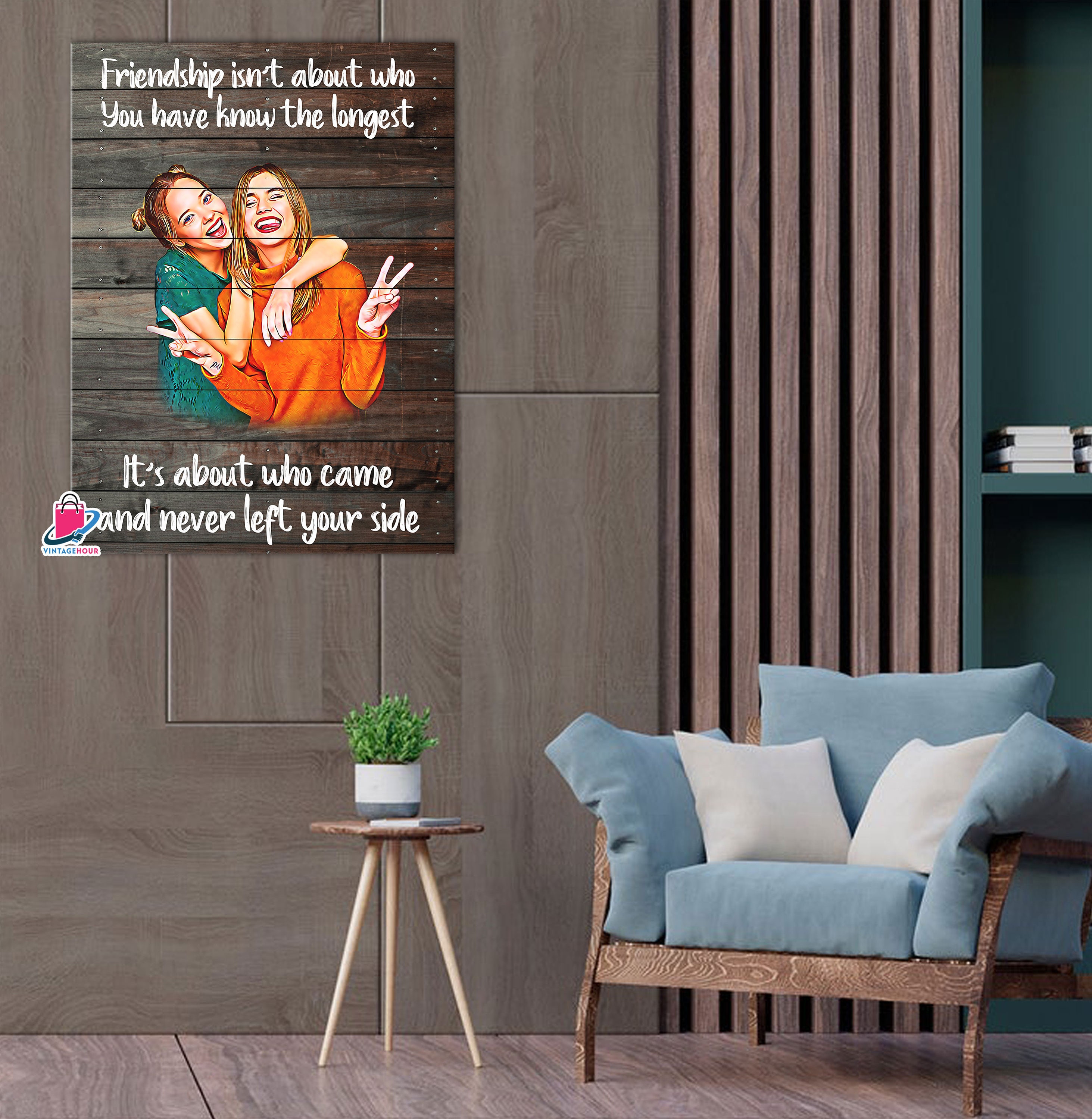 Customized Friendship Canvas Wall Art Personalized Bestie | Etsy