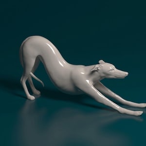 Whippet Dog 3D Printed Figurine for Pet Memorial or Decorative Display