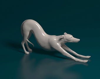 Whippet Dog 3D Printed Figurine for Pet Memorial or Decorative Display