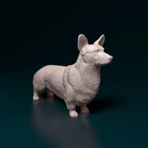 3Dプリントカーディガンウェルシュコーギー - 短足犬の置物、手作りペット彫刻、室内装飾ギフト