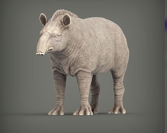 Standing South American Tapir Figurine, 3D Printed Wildlife Animal Statue, Tapir Lover Gift
