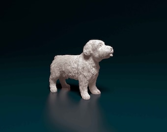 Estatua de perro Schnauzer mini impresa en 3D - Servicio de impresión o pintura sin pintar listo para pintar por nosotros