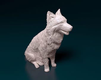 Border Collie Figurine | 3D Printed Herding Dog Statue | Dog Lover Gift | Pet Memorial Decor | Custom Desktop Puppy Sculpture