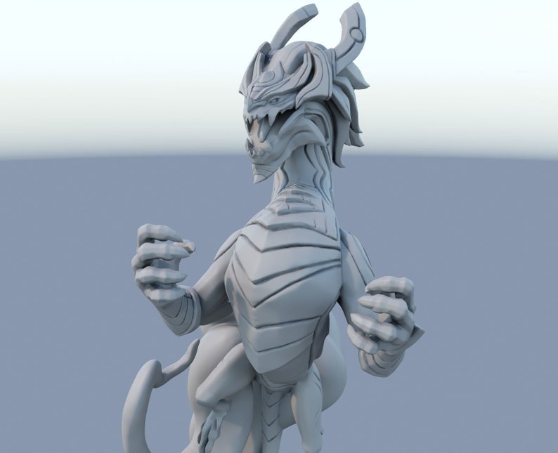 League of Legends Aurelion Sol Figurine 3D Printed Collectible for Your Gaming Haven Ready to Painting image 5