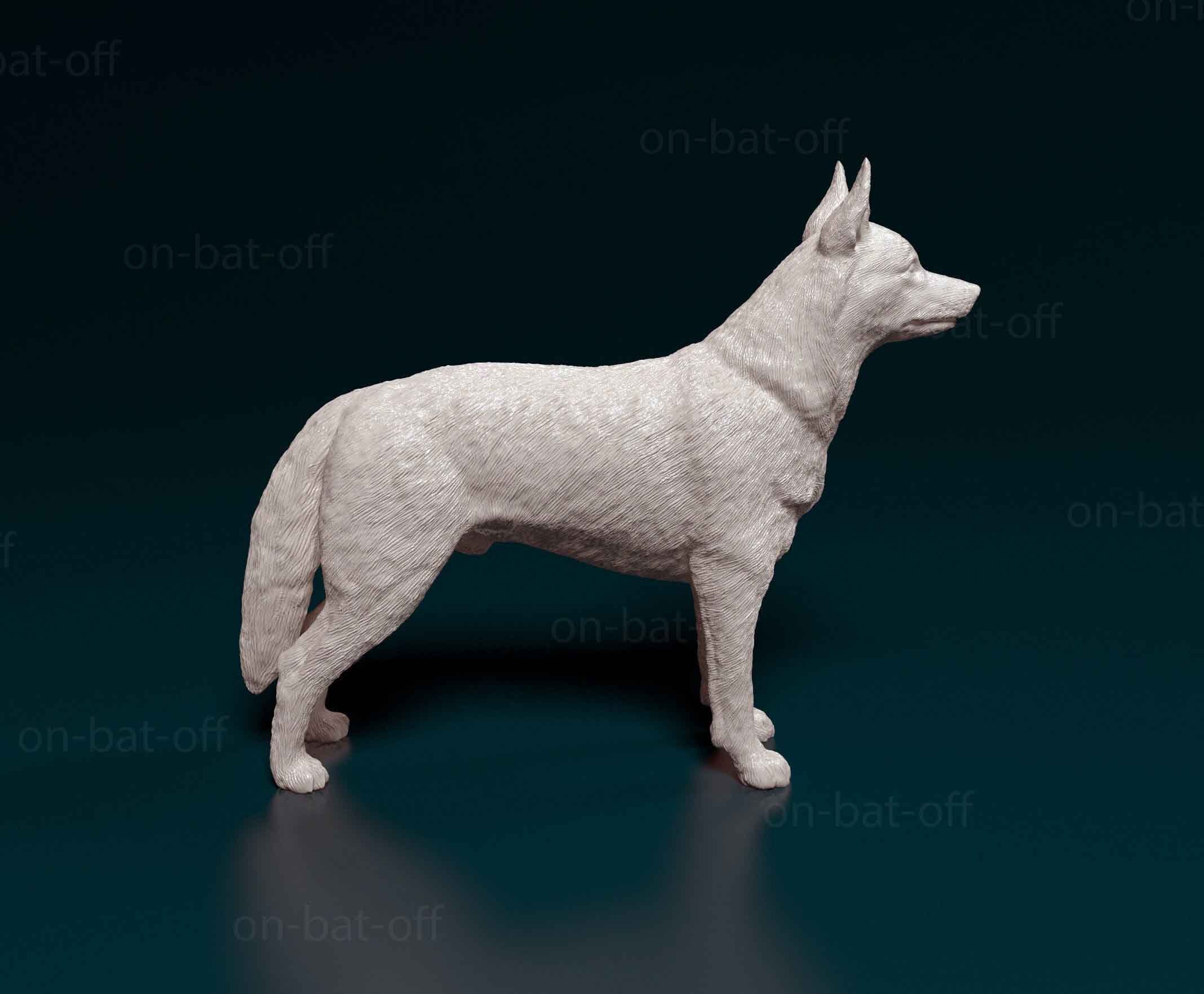 3D Printed Kelpie Dog Statue Etsy