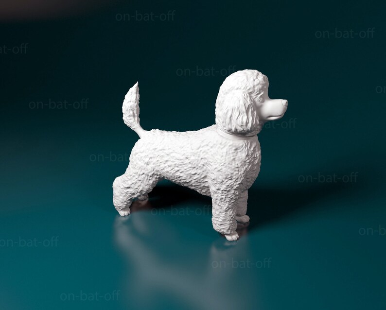 3D Printed Toy Poodle Dog Statue Etsy