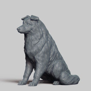 3D Printed Sheltie Dog Statue - Ready-to-paint unpainted printing or painting service by us
