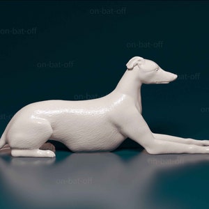 3D Printed Greyhound Dog Statue - Ready-to-paint unpainted printing or painting service by us