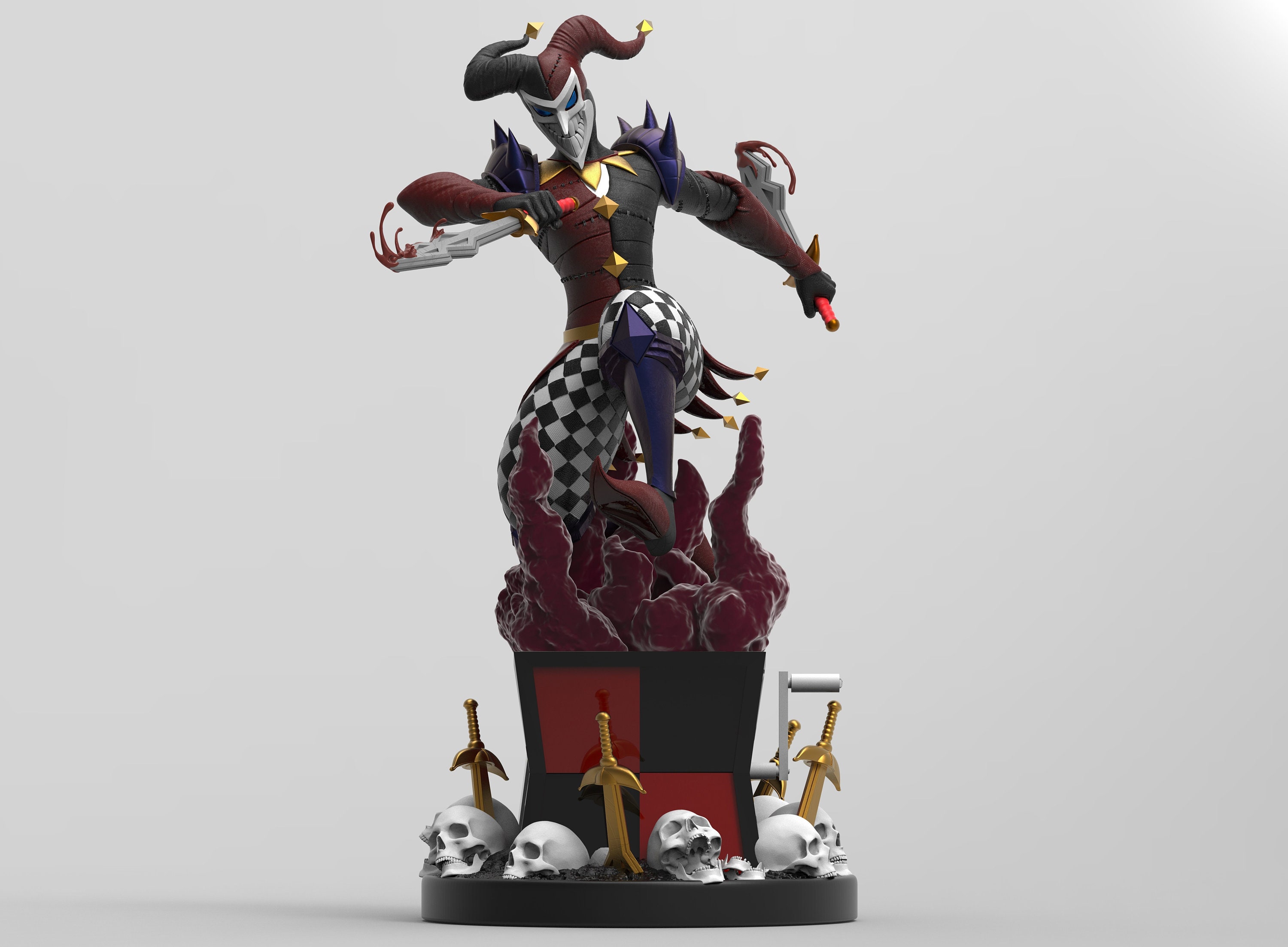 3D Printed Shaco Figurine – League of Legends Demon Jester, Handmade Gaming  Statue, Lol Champion Collectible - Etsy