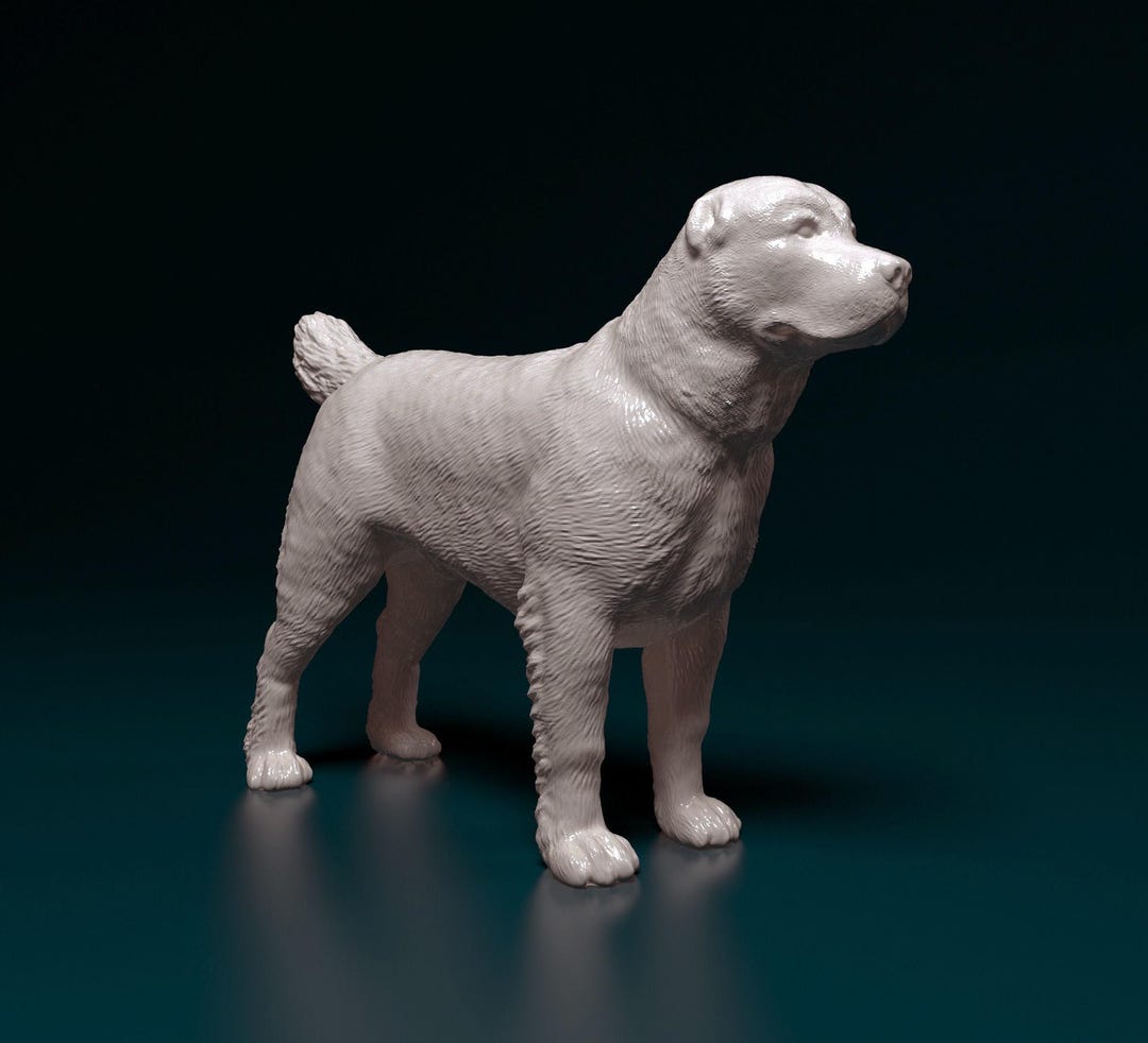 Alabai Figurine 3D Printed Central Asian Shepherd Dog Sculpture