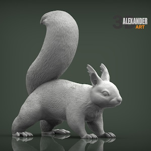 3D Printed Squirrel Figurine - Cute Woodland Animal Sculpture - Custom Decor Piece - Perfect Gift for Nature Lovers