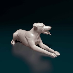 3D Printed Greyhound Dog Statue - Ready-to-paint unpainted printing or painting service by us