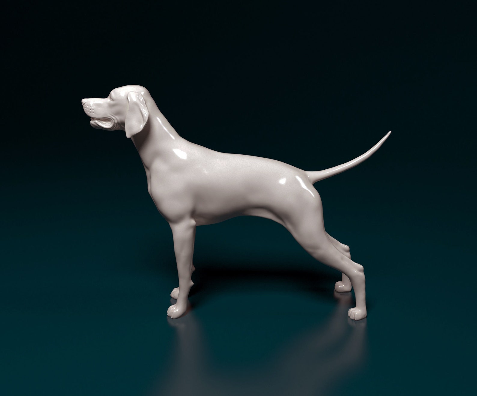 3D Printed English Pointer Dog Statue Etsy
