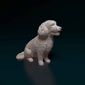 3D Printed Bichon Frise Dog Statue - Ready-to-paint unpainted printing or painting service by us
