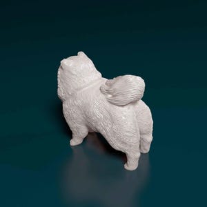 Pomeranian 3D Printed Dog Statue for Pet Memorial or Shelf Display image 3