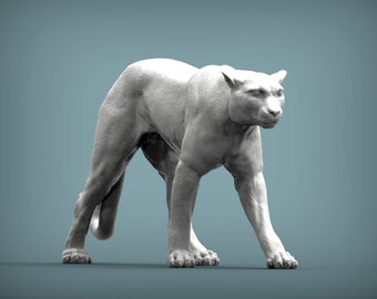 3D Printed Cheetah Sculpture – Wild Animal Figurine, Home Decor, Desk Ornament, Gift for Wildlife Lovers