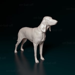 3D Printed Segugio Italiano Dog Statue  - Ready-to-paint unpainted printing or painting service by us