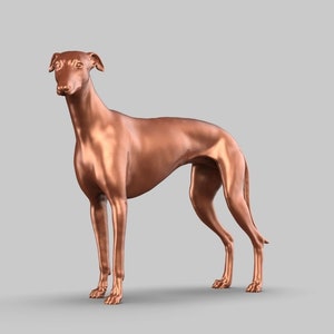 3D Printed Greyhound Dog Statue - Ready-to-paint unpainted printing or painting service by us