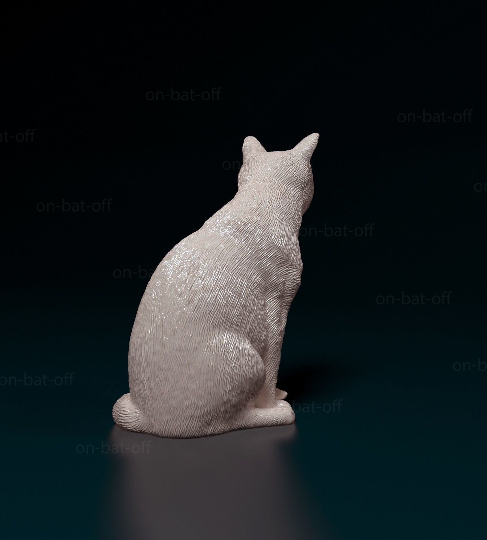 3D Printed Russian Blue Cat Statue Etsy