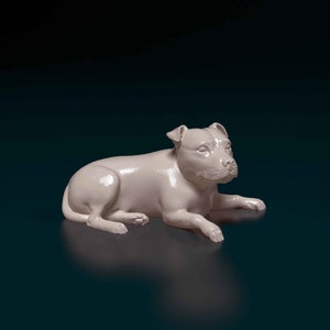 Staffordshire Bull Terrier 3D Printed Dog Figurine for Pet Memorial or Display