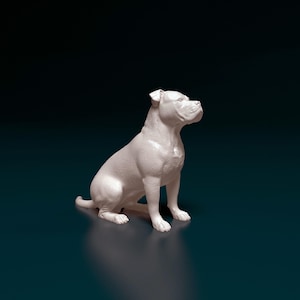 Olde English Bulldogge 3D Gedruckte Figurine für Hundegrave oder Dekor-Displa