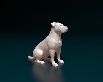 Olde English Bulldogge 3D Printed Figurine for Dog Memorial or Decor Displa