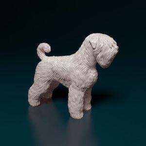 Black Russian Terrier Figurine 3D Printed Dog Sculpture for Indoor Display or Memorial