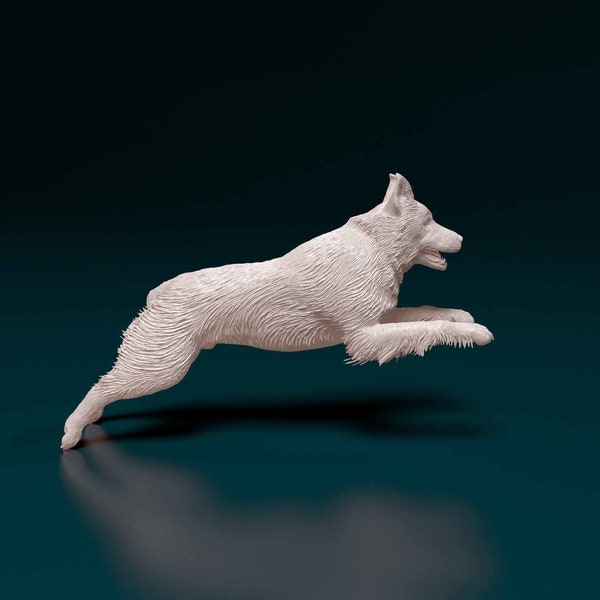 3D Printed Aussie Dog Statue - Ready-to-paint unpainted printing or painting service by us
