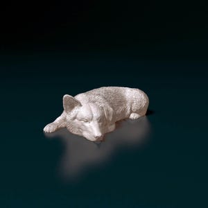 3D Printed Pembroke Welsh Corgi Figurine - Custom Pet Memorial - Gift for Corgi Lovers