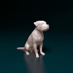 3D Printed Pitbull Statue – Dog Figurine, Home Decor, Pet Memorial Gift