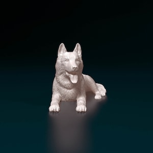 3D Printed German Shepherd Sculpture - Perfect Home Decor and Gift for Dog Lovers!