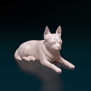 Adorable 3D Printed Chihuahua Sculpture - Perfect Home Decor and Gift for Dog Lovers!