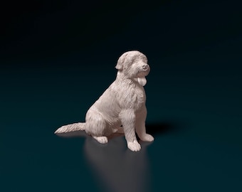 Catalan Sheepdog 3D Printed Figurine for Pet Memorial or Shelf Display